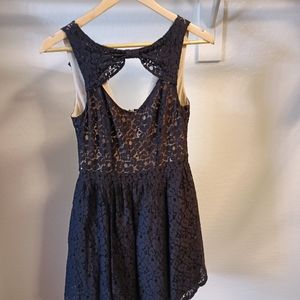 Short bow front lace dress